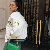 Retro Style Baseball Uniform Jacket-Outfit
