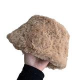 Women Black Soft Keep Warm Fishermen Hat New Round Dome Temperament Fashion Tide All-match Autumn Winter 2022