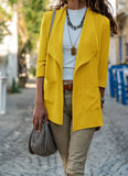 Winter Fall / Winter New Women's Solid Color Jacket Jacket Cardigan Shawl Jacket-Outfit
