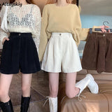Shorts Women Loose A-line Elegant Ladies All-match Autumn Soft Warm Simple Prevalent Femme Korean Style Popular