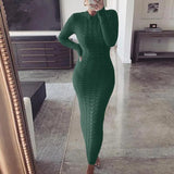 Dress Black Long Sleeve Plus Size Clothing Autumn Winter Fashion Twist Knitted Jumper Sweater Dresses For Women