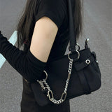 Chain Link Edge Shoulder Bag-Outfit