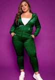 Plus Size Casaul Solid Hoodies And Pant