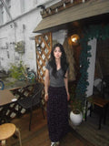 High-Waisted Floral Half-Dress Woman's Summer Thin Loose A-Shaped Skirt Loose One-Step Bag-And-Swum Long