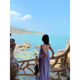 Leisure Resort Pure Desire To Expose The Shoulder Sling Dress Women's New Summer Fashion Beautiful Temperament Long Dress