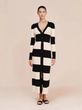 2025 New Sexy Dress With Tective Striped Striped