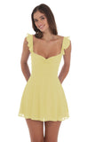 And Summer 2025 New Sweet Solid Color Chiffon Bare Back With Dress Temperament Commuting Women's