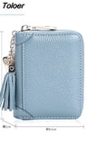 Women Credit ID Card Holder Case Extendable Business Bank Cards Bag Wallet Coin Purse Carteira Mujer