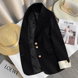 Toloer Spring Dress New Advanced Design Sense Blue Suit Jacket Female Korean Foreign Style Korean Version Casual Small Suit Female-Outfit