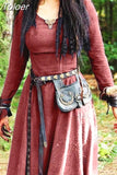 Dress Women Long Sleeve Maxi Robe Vintage Fairy Elven Dress Renaissance Celtic Viking Gothic Clothing Fantasy Ball
