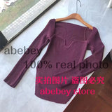 new spring and summer fashion women clothes sqaure collar full sleeves elastic high waist sexy pullover