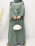 Robe Skirt Coat Women's Explosive Middle East Turkey Solid Color Big-Size Cardigan 2