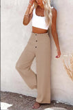 New Women's High-Waisted Long-Term Cotton-Sight Broad-Legged Trousers Loose And Relaxed Casual Broad-Legged