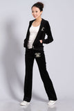 / Fall 2021 Women'S Brand Velvet Fabric Tracksuits Velour Suit Women Track Suit Hoodies And Pants Size S -