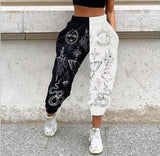 Letter Print High street Sweatpants Women Fashion High Waist Trouser Joggers Pants Drawstring Trousers Harem Pants
