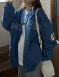 Letter Print Long Sleeves School Baseball Long
