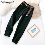 Jeans Woman High Waist 2022 Spring Women's Clothing Casual Loose Denim Capris Pants Female White Jeans For Women