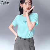 Women Tees Women 2022 Summer Short Sleeve O Neck Loose T-shirts Multicolor Various Styles Chic Fashion Casual