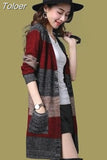 Sweater Women Cardigan Fashion 2023 Long Sleeve Striped Autumn And Winter Cardigans Casual Loose Striped Knitted