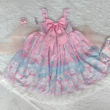 Party Sannian Women Dress Japanese Sweet Bow Dreamcatcher Lolita Sleeveless Lace Suspender Dresses Women Clothes