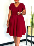 Women's Fashion Temperament Dolls Short-Sleeved Elastic Dress On African