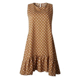 Dress Women 2021 Casual Sleeveless Sundresses Women Elegant Vintage Ladies Red Beach Mini Dresses Vestido De Mujer