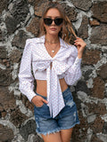 Dot Tie Front Cropped