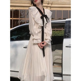One Piece Dress Korean Fashion Y2k Clothing Fairy Sweet Elegant Midi Dress Women 2022 Autumn Slim Vintage White