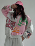 And Winter Round Collar Splicing Set Of Women Warm And Comfortable Trend Fashion