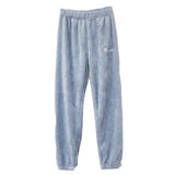 Pajamas Set Winter Warm Flannel Pajamas Homewear Thick Female Sleepwear Plush Pyjamas Suit Sweatshirt Hoodies Solid