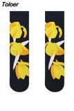 Harajuku Men Socks Funny Colorful Cartoon Dot Striped Sokken Casual Japanese Style Street Skateboard Calcetines