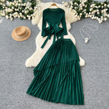 Sense T-Shirt With Irregular Hem Pressure Folding Blouse High-Waisted Half-Body