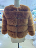 Fever Imitation Fox Fur Coat Women's Short-Sleeved Fur