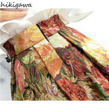 Skirts Women High Waist Temperament Jacquard A-line Jupe Fashion Floral Korean Elegant Skirt 2023 Faldas Mujer De