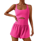Women Tennis Dress Summer Casual Solid Color Sleeveless Open Back Athletic Mini Dresses with Pockets Sports Workout Golf