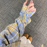 Plaid Shirt 2025 Spring And Autumn Loose Retro Top Design Feel Heavy Coat