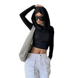 Crop Tops for Women Grunge Clothes Solid Color Slim Fit Long Sleeve T Shirt y2k Clothing 2000s Aesthetic Tees