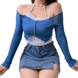 Firm Streetwear Slim Fit V Neck Long Sleeve Tops & Lace Shorts Two Piece Set Women Casual Suits