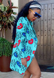 Print Turndown Collar Africa