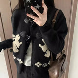 Toloer Three-Dimensional Bow V-Neck Shoulder Knitted Sweater Woman 2025 Autumn Big-Size Fat Mm Super Nice Look And Beautiful
