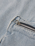 Fashion Women's Cotton Jeans High Waist Loose Long Straight Pocket Wide Leg Blue Denim Pants Spring 2023 Trend New