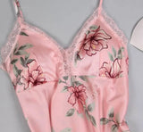 Lolita Style Floral Satin Two Piece