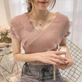 Blouse and Tops Women 2021 Summer Short Sleeve Shirts Plus Size Korean New Arrival Crop Top Female Office Ladies