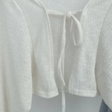 Aesthetic Tie Knitted Cardigan-Outfit