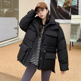 Warm Parka Snow Coat Women's 2022 Fashion Thicken Winter Hooded Loose Long Jacket Female Windproof Rainproof Warm