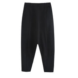 High Elastic Waist Black Brief Long Shaped Harem Pants New Loose Fit Trousers Women Fashion Spring Autumn 2023