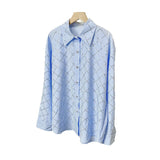 Women's Dress French Elegant Hot Diamond Diamond Diamond Linge Casual Thin Long-Sleeved Collar Shirt