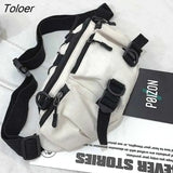 Bags Women Hip Hop Unisex Canvas Fanny Belt Pack Couple Travel Hiking Bag Harajuku Cargo Simple Casual All-match