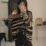 Sweaters Women O-neck Knitted Vintage Long Sleeve Pullovers Autumn Winter All-match Clothes Loose Cozy Warm New