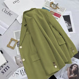 Toloer Suit Jacket Female Korean Joker 2024 Spring And Autumn New Korean Version Temperament Casual Metal Buckle Small Suit Female-Outfit